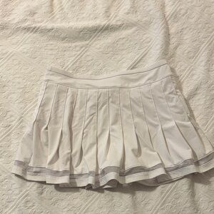 Lucky in Love White Pleated Mini Skirt